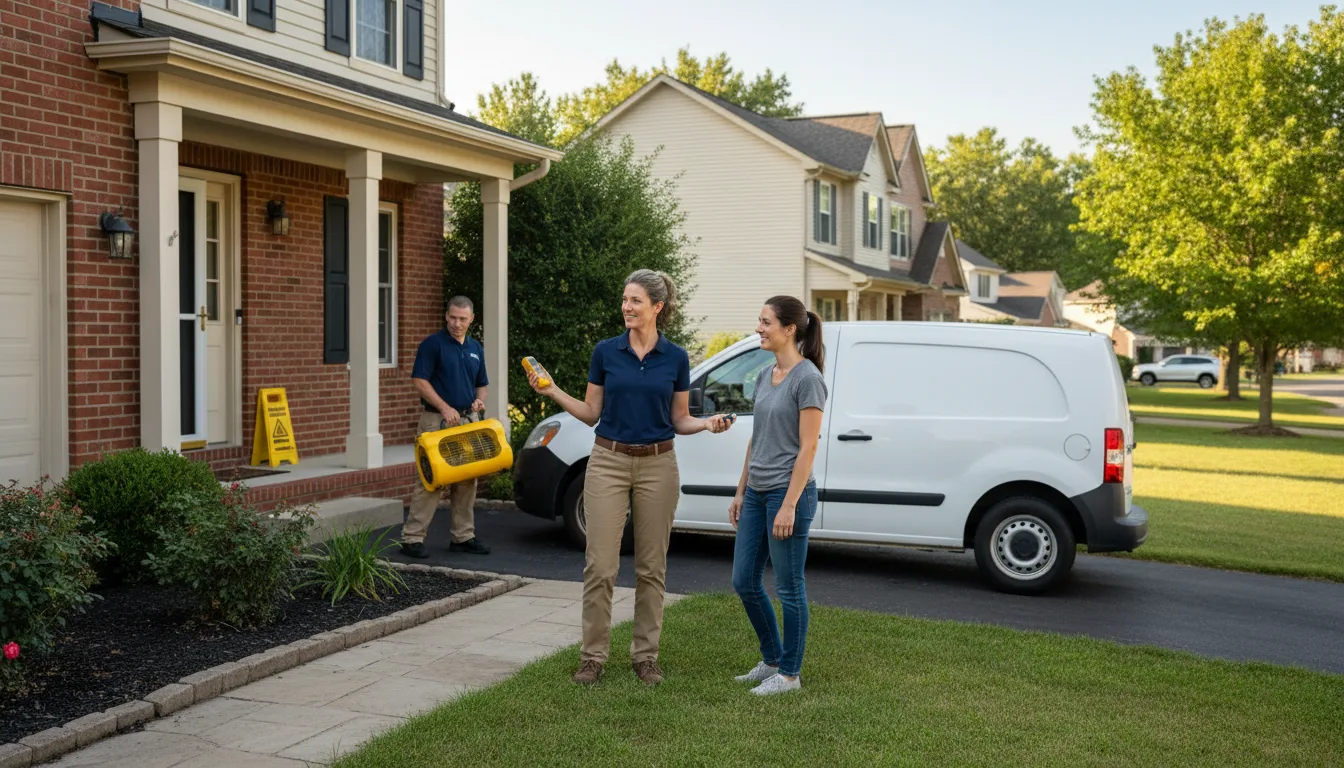 Residential water damage restoration in Grassflat, PA